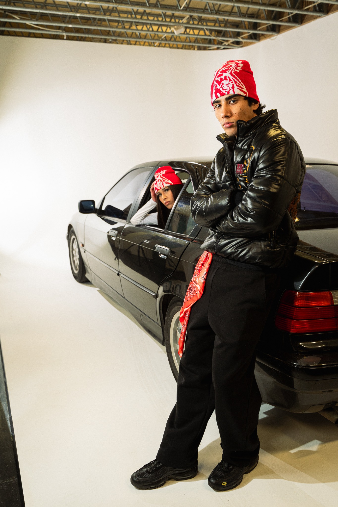 Car shoot set up on the cyclorama floor